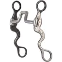 CLASSIC EQUINE Floral Scroll Tool Box Cavalry Shank Bit with Square Hinge Port (TBBIT38CS70) - Classic Equine