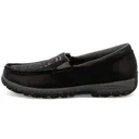 TWISTED X Women Slip-On Driving Moc Black/Tooled Black Shoe (WXC0014) - Twisted X