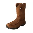 TWISTED X Men's Work 11in Comp Toe Pull-On Distressed Saddle/Saddle WP Hiker Boot (MHKBCW1) - Twisted X