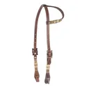 CASHEL Chocolate Slip Ear Headstall with Rawhide Trim (SA-HFCR) - Cashel Company