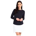 IBKUL Women's Long Sleeve Crew Neck with Mesh (83000) - Ibkul