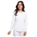 IBKUL Women's Long Sleeve Crew Neck with Mesh (83000) - Ibkul