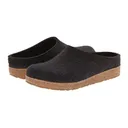HAFLINGER Unisex GZL Leather Trimmed Arch Support Wool Clogs - Haflinger