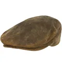 OUTBACK TRADING Leather Ascot Brown Cap (14834-BRN) - Outback Trading