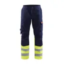 BLAKLADER 1612 FR Navy Blue/Hi-Vis Yellow Pants (161215148933) - Blaklader