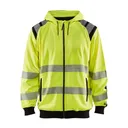 BLAKLADER 3446 Hi-Vis Yellow/Black Zip Sweatshirt (344619743399) - Blaklader