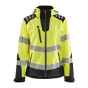 BLAKLADER Womens 4777 US Hi-Vis Softshell Yellow/Black Jacket (477725133399) - Blaklader
