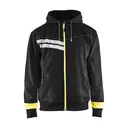 BLAKLADER Mens 4958 Visibility Zip Black/Yellow Hi-Viz Sweatshirt (495825269933) - Blaklader