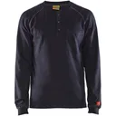 BLAKLADER Men's 3491 FR Henley Navy Blue LS Shirt (349117708900) - Blaklader