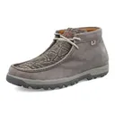 TWISTED X Mens Chukka Driving Moc Gray /Gray Elephant Shoe (MXC0017) - Twisted X