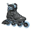 ROLLERBLADE Women's Macroblade 84 Boa Black and Powder Blue Roller Skates (07370700092) - Rollerblade