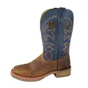 SMOKY MOUNTAIN BOOTS Men's Parker Brown/Navy Leather Western Boots (4849) - Smoky Mountain Boots