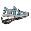 KORKERS Women's Swift Storm Grey/Blue Sandal with All-Terrain Soles (OS3101BE) - Korkers