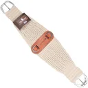 CLASSIC EQUINE 100% Mohair 31 Strand Natural Roper Cinch with Leather Center (CRC100N31) - Classic Equine