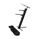 ULTIMATE SUPPORT APEX AX-48 Pro Black Column Keyboard Stand with Mic Boom and Bag (AX-48-PRO-PLUS) - Ultimate Support