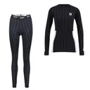 SWIX Women's Legacy Merino Black XL Bodywear LS Top and SWIX Women's Legacy Merino Black XL Bodywear Pants - Swix