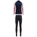 SWIX Mens RaceX Bodywear Halfzip Dark Navy Size XL Shirt And SWIX Mens RaceX Bodywear Pants Swix Red Size XL - Swix