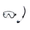 TUSA Freedom Elite Black Diving Mask with Platina II Hyperdry Black Snorkel (M-1003-BK+SP-170-BK) - Tusa