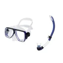 TUSA Liberator Plus Cobalt Blue Mask with Imprex II Hyperdry Cobalt Blue Snorkel (TM-5700Q-CBL+SP-580Q-CBL) - Tusa