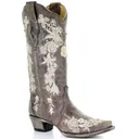 CORRAL Women's Tobacco Studs & Flowered Embroidery & Crystals Boots (A3572-LD) - Corral Boots