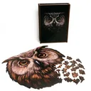 Woodary Owl Realistic Wooden Jigsaw Puzzle for Adults w/ Gift Box, 173 Pieces - Woodary