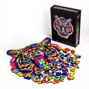 Woodary Tiger Colored Wooden Jigsaw Puzzle for Adults w/ Gift Box, 121 Pieces - Woodary