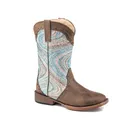ROPER Toddler Girls Glitter Swirl Square Toe Western Boots (09-017-1901-2564-BR) - Roper
