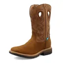 TWISTED X Men's 12in Lite Western Dark Brown/Tan Work Boot (MLCWW05) - Twisted X