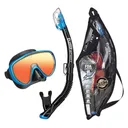 TUSA Serene Adult Mirrored Lens Mask and Snorkel Combo (UC-1625PMQB) - Tusa