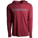 KINGS CAMO Men's Kings Logo Triblend Heather Red Hoodie Tee (KSW702-HR) - Kings Camo