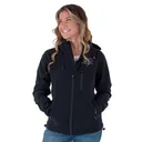 Cowgirl Tuff Company Women's Stretch Microfiber Black Jacket with Embroidered Logo (C08-H00731-BLK) - B.Tuff