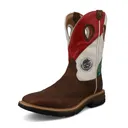 TWISTED X Men's 11in Western Copper Brown and Multi Work Boots (MXBW006) - Twisted X
