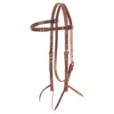 MARTIN SADDLERY Browband Chocolate Headstall With Blood Knots (HBBKLL) - Martin Saddlery