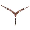 MARTIN SADDLERY 2.75in Chocolate Breast Collar with Card Suite Tooling (BCW234CSCS) - Martin Saddlery