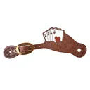 MARTIN SADDLERY Tombstone Chocolate Spur Straps with Card Suite Tooling (SSCSCS) - Martin Saddlery