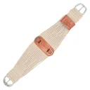 CLASSIC EQUINE 100% Mohair 27 Strand Natural Roper Cinch with Leather Center (CRC100N) - Classic Equine