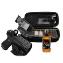 GRITR IWB Appendix Carry Kydex Right/Left Hand Holster for Glock 19 w/ Mag Carrier, Multi-Caliber Firearm Cleaning Kit & Gun Cleaner, Lubricant and Protectant | EDC Pistol Accessories for Men & Women - GRITR
