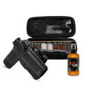 GRITR OWB Kydex Right/Left Hand Holster for Smith & Wesson M&P Shield EZ 9/380 w/ Multi-Caliber Firearm Cleaning Kit & Gun CLP | EDC Pistol Accessories for Men & Women - GRITR
