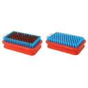 SWIX T160D Rectangle Fine Blue Nylon Brush And T162D Rectangle Medium Bronze Brush - Swix