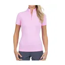 IBKUL Women's Short Sleeve Zip Mock Neck (87000) - Ibkul