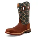 TWISTED X Men's 12in Western Mocha and Slate Work Boot (MXBN002) - Twisted X