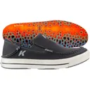 KORKERS Men's Fish Moc Brown Trout Black Moccasins (OS2100BK) - Korkers