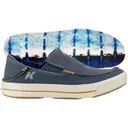 KORKERS Men's Fish Moc Brown Trout Black Moccasins (OS2100BK) - Korkers