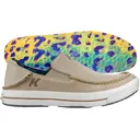 KORKERS Men's Fish Moc Brown Trout Black Moccasins (OS2100BK) - Korkers