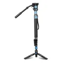 SIRUI P424FS 4 Sections Carbon Fiber 360 Panning Monopod With VH-10 Fluid Video Head - Sirui