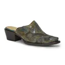 ROPER Women's Mary Mule Rustic Turquoise/Brown Leather Sandals (09-021-7634-8296-BR) - Roper