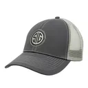 SIG SAUER Men's Mark Woven Gray Patch Trucker Hat (SG-HAT-MARKPATCH) - Sig Sauer
