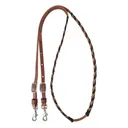 MARTIN SADDLERY Latigo Laced Barrel Rein 5/8in Thick Buckle And Keeper Snap Ends (BR58B) - Martin Saddlery