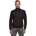 BRANDIT INDIVIDUAL WEAR Men's Marines Black Quarter Zip Sweater (5019-11002) - Brandit Individual Wear