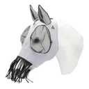 PROFESSIONAL'S CHOICE Comfort Fit Deluxe Charcoal Fly Mask with Nose Fringe, Size: Small/Cob (CFMD100-CHA) - 
